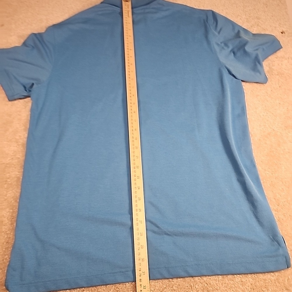 IZOD Polo Shirt Mens Large Light Blue Short Sleeve Pique Knit Logo Classic Fit - Picture 5 of 6